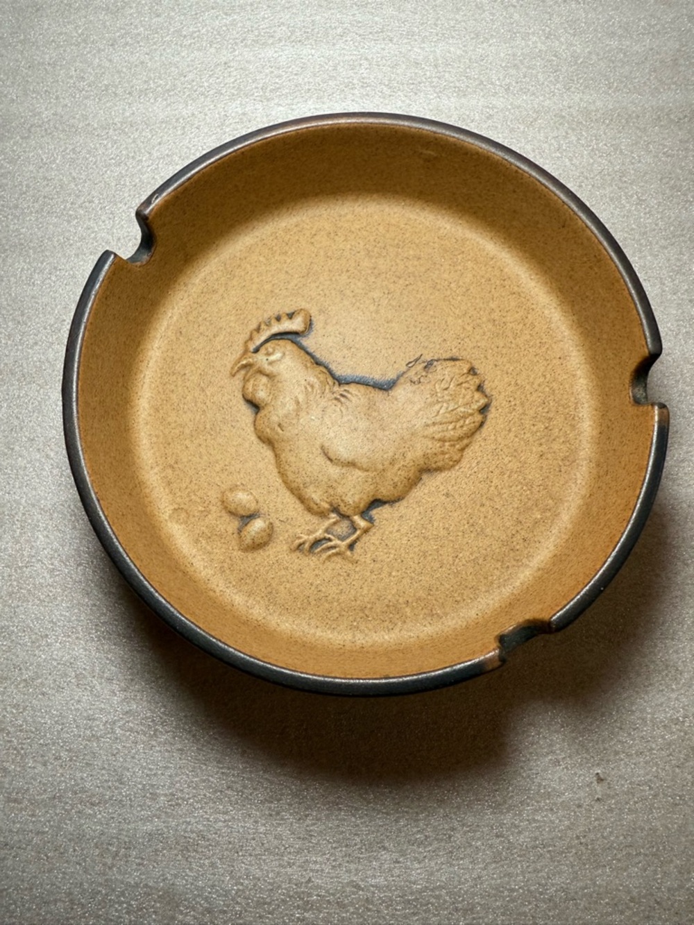 Rare Vintage “Chicken”  Stoneware Ashtray